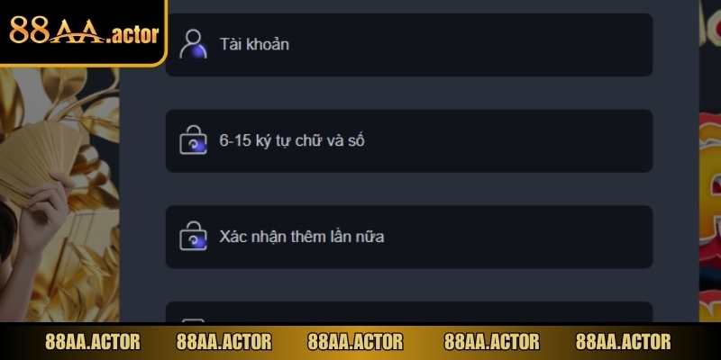 Hoàn tất yêu cầu đăng ký 88AA để thỏa sức cá cược